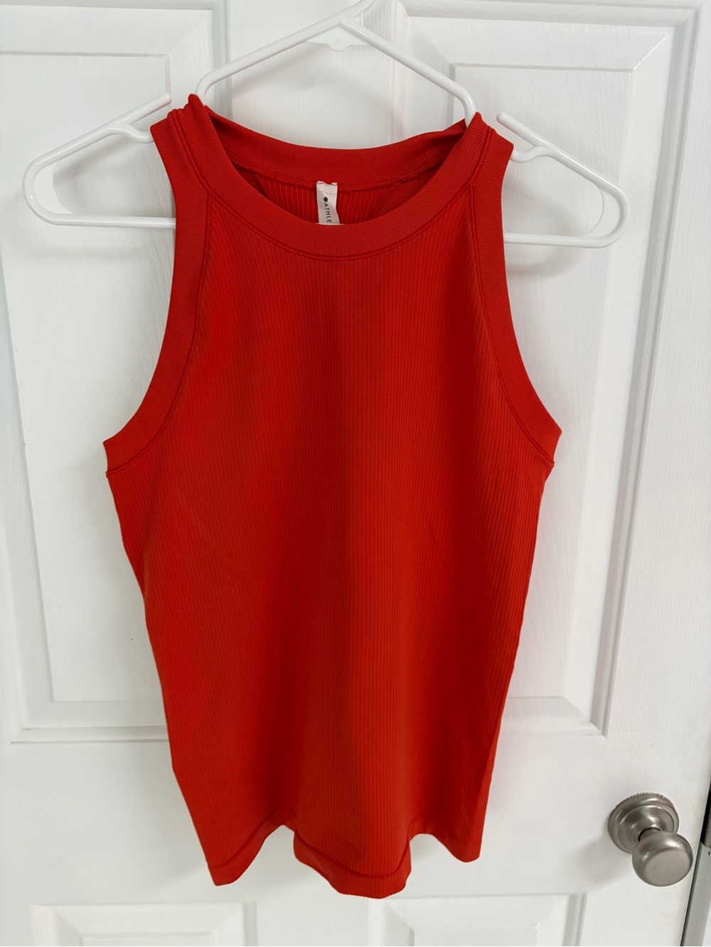 Athleta Orange Ribbed Tank Top - Women's Sleeveless Top